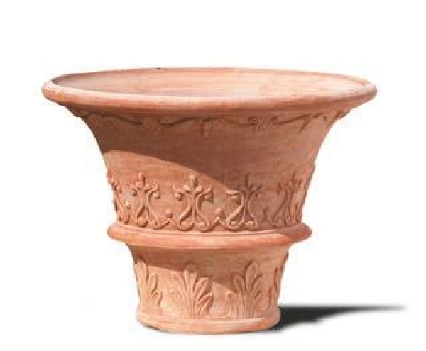 Terracottatopf mit Ornamenten - Vasino ornato